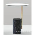 Table d'appoint de cylindre en marbre